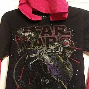 Star Wars Long Sleeve Shirt With Hoodie Size MD